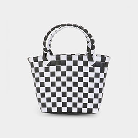 Basket Weave Mini Micro Tote Bag