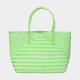 Basket Woven Tote Bag / Beach Bag