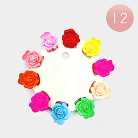 12 SET OF 10 - Mini Rose Hair Claw Clip Set
