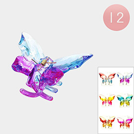12PCS - Ombre Butterfly Hair Claw Clips