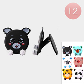 12PCS - Animal Face Mobile Phone Stands