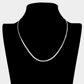 Stainless Steel Herringbone Chain Necklace