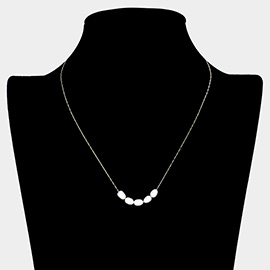 Pearl Pointed Stainless Steel Necklace