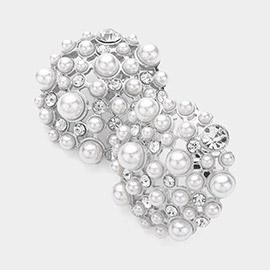 Pearl Embellished Clip On Earrings