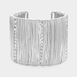 Metal Wire Ball Cuff Bracelet