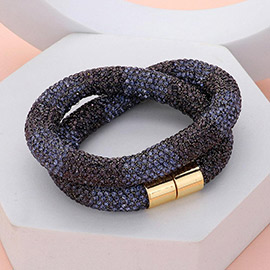 Bling Studded Wrap Magnetic Bracelet