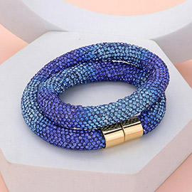 Bling Studded Wrap Magnetic Bracelet