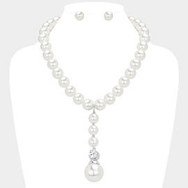 Pearl Dropdown Pointed Necklace