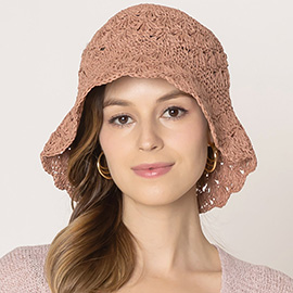 Crochet Straw Bucket Hat