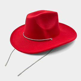 Bling Strap Band Pointed Cowboy Fedora Hat