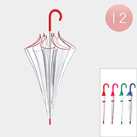 12PCS - Clear Transparent Umbrellas