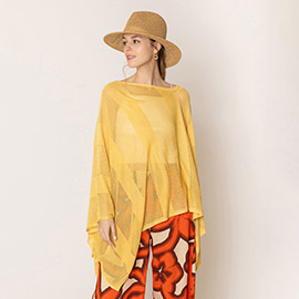 Lurex Mesh Poncho