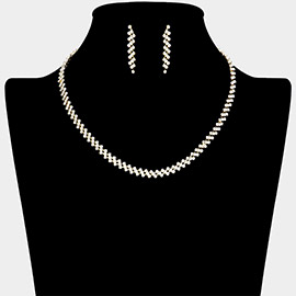 Rhinestone Paved Necklace