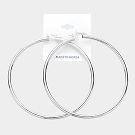 Metal Pin Catch Hoop Earrings