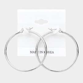 Metal Hoop Pin Catch Earrings