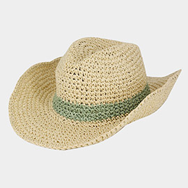 Two Ways Shapes Two Tone Straw Hat