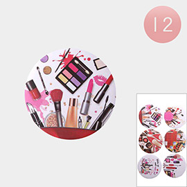 12PCS - Cosmetic Printed Cosmetic Mirrors