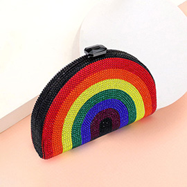Crystal Rhinestone Rainbow Clutch / Tote / Shoulder Bag