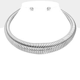 Chunky Metal Spring Necklace
