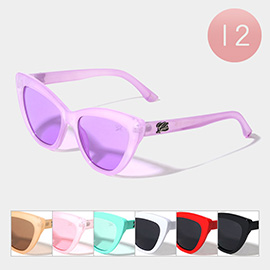 12PCS - Retro Cat Eye Frame Wayfarer Sunglasses
