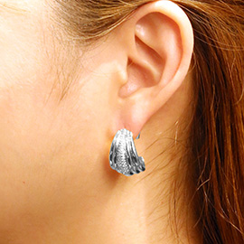 White Gold Dipped Hera CZ Stone Paved Earrings