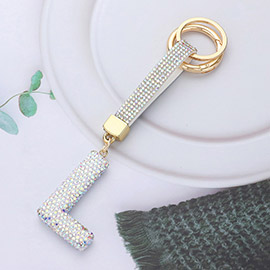 Bling Studded Initial L Keychain
