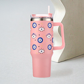 Evil Eye Printed 40OZ Stainless Steel Tumbler With Handle
