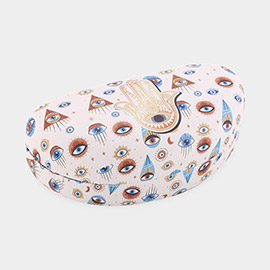 Hamsa Hand Pointed Evil Eye Printed Sunglasses / Eye Glasses Case