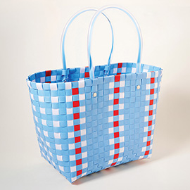 Basket Woven Tote Bag