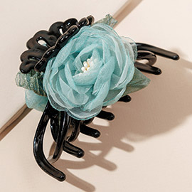 Rose Pointed Hair Claw Clip