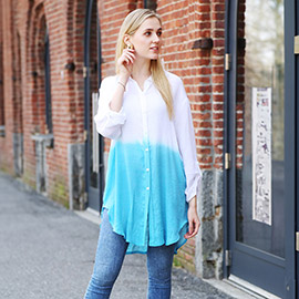 Oversized Long Tie-Dye Shirt