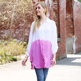 Oversized Long Tie-Dye Shirt