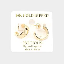 14K Gold Dipped Hypoallergenic Mini Hoop Earrings