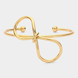 SECRET BOX_Brass Metal Bow Knot Cuff Bracelet