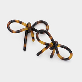 Celluloid Acetate Bow Earrings