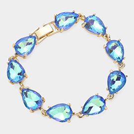 Teardrop Cluster Link Bracelet