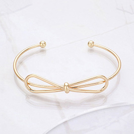 Metal Wire Bow Cuff Bracelet