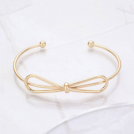 Metal Wire Bow Cuff Bracelet