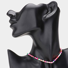 Clay Beaded Choker Necklace