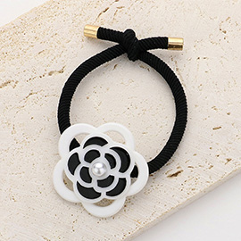 Handmade Pearl Pointed Acetate Flower Hair Band