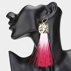 Oversized Ombre Tassel Earrings