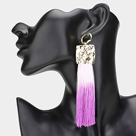 Oversized Ombre Tassel Earrings