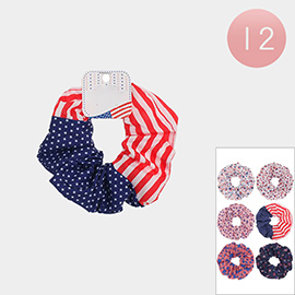 12PCS - American USA Printed Hair Bands