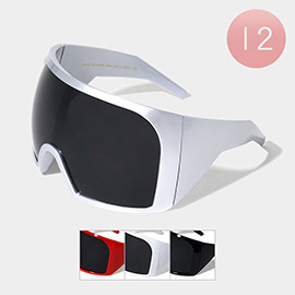 12PCS - Visor Style Wayfarer Sunglasses