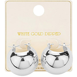 14K Gold Dipped Ball Shape Pin Catch Earrings