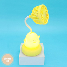 Mini Chick LED Night Light Desk Fan