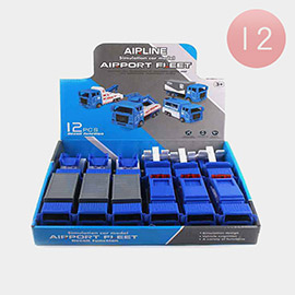 12PCS - Airline Airport Fleet Simulation Car Model Toys