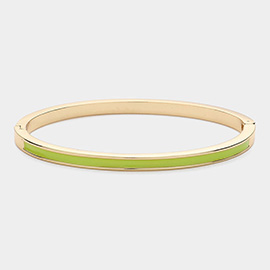 Thin Enamel Hinged Bangle Bracelet