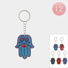 12PCS - Evil Eye Hamsa Hand Keychains