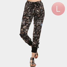 Large - Lady Printed Jogger Pants